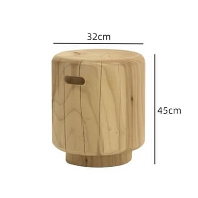 Solid Wood Stool with Unique Design for Modern Spaces
