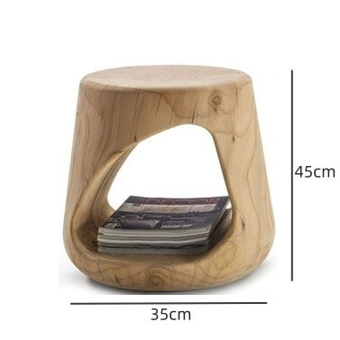 Solid Wood Stool with Unique Design for Modern Spaces