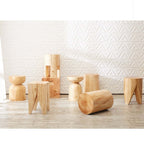 Solid Wood Stool with Unique Design for Modern Spaces