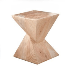 Solid Wood Stool with Unique Design for Modern Spaces