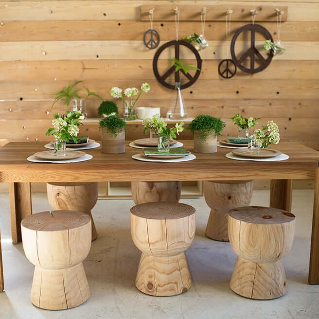 Solid Wood Stool with Unique Design for Modern Spaces