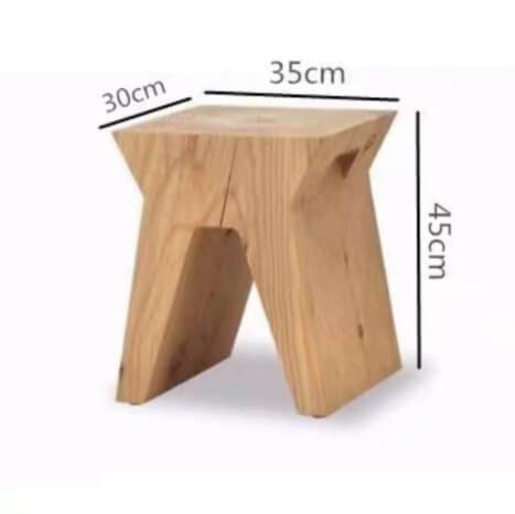 Solid Wood Stool with Unique Design for Modern Spaces