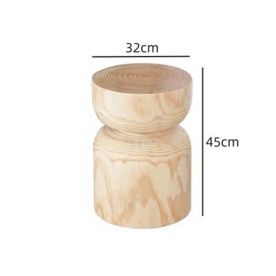 Solid Wood Stool with Unique Design for Modern Spaces