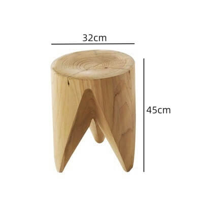 Solid Wood Stool with Unique Design for Modern Spaces
