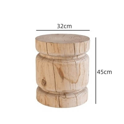 Solid Wood Stool with Unique Design for Modern Spaces