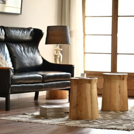 Solid Wood Stool with Unique Design for Modern Spaces