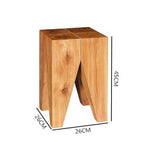 Solid Wood Stool with Unique Design for Modern Spaces
