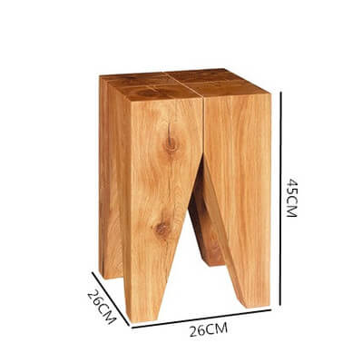 Solid Wood Stool with Unique Design for Modern Spaces