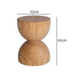 Solid Wood Stool with Unique Design for Modern Spaces