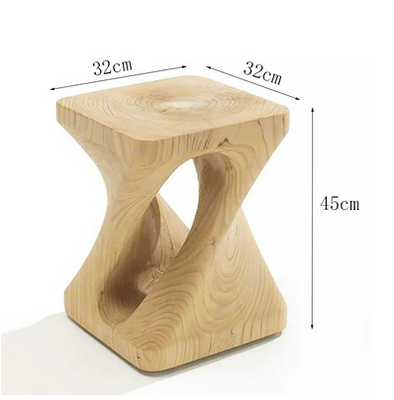 Solid Wood Stool with Unique Design for Modern Spaces