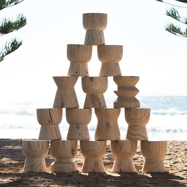 Solid Wood Stool with Unique Design for Modern Spaces