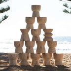 Solid Wood Stool with Unique Design for Modern Spaces