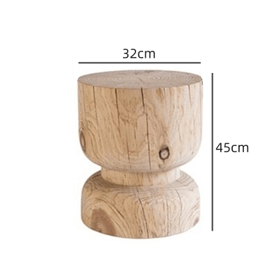 Solid Wood Stool with Unique Design for Modern Spaces
