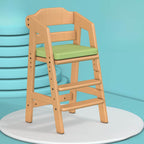Solid Wood Toddler Chair with阶梯-Style Stepping Base and Adjustable Height