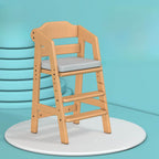 Solid Wood Toddler Chair with阶梯-Style Stepping Base and Adjustable Height