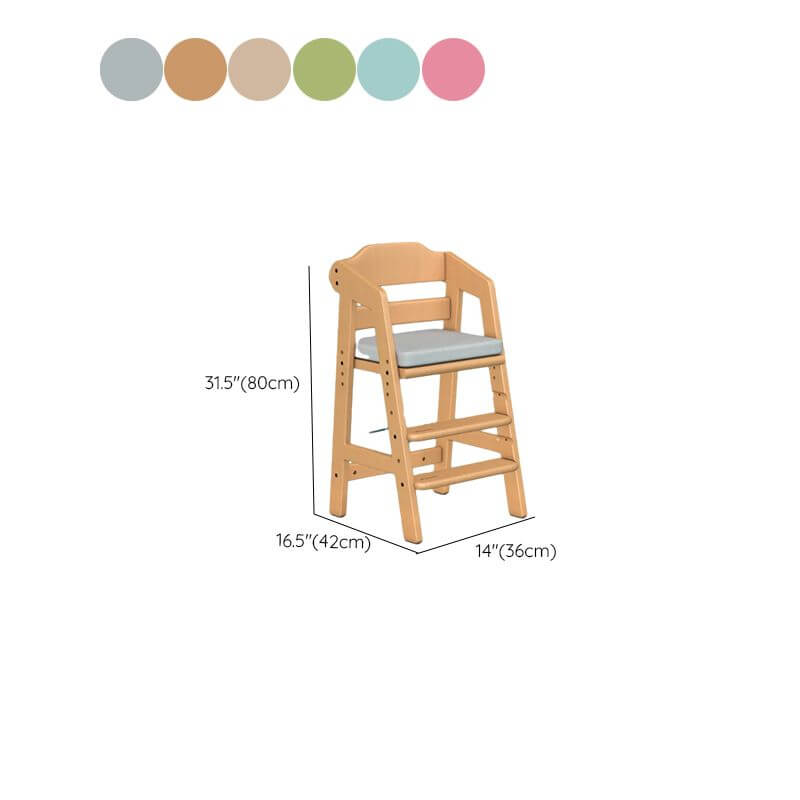 Solid Wood Toddler Chair with阶梯-Style Stepping Base and Adjustable Height Dimensions