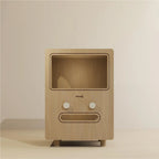 Solid Wood Two-Tier Cat House Side Table With Scratcher Detail