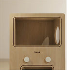 Solid Wood Two-Tier Cat House Side Table With Scratcher Detail