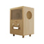 Solid Wood Two-Tier Cat House Side Table With Scratcher Detail