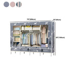 Space-Saving Curtain Door Steel Wardrobe With Drawers And Shelves Dimensions