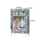 Space-Saving Curtain Door Steel Wardrobe With Drawers And Shelves Dimensions