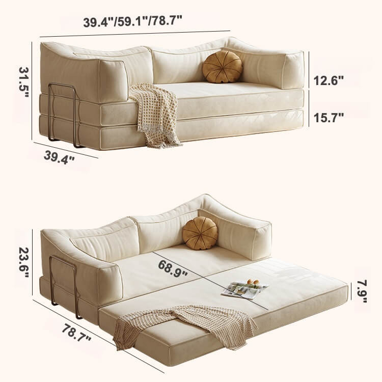 Space-Saving Modular Sofa Bed For Small Apartments Dimensions