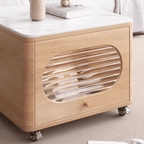 Space-Saving Nesting Side Tables with Brake Casters and Open Cabinet Storage