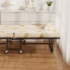 Space-Saving Rollaway Bed with 5-Position Backrest and Smooth Casters