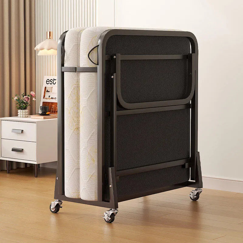 Space-Saving Rollaway Bed with 5-Position Backrest and Smooth Casters
