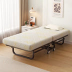 Space-Saving Rollaway Bed with 5-Position Backrest and Smooth Casters