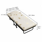 Space-Saving Rollaway Bed with 5-Position Backrest and Smooth Casters Dimensions