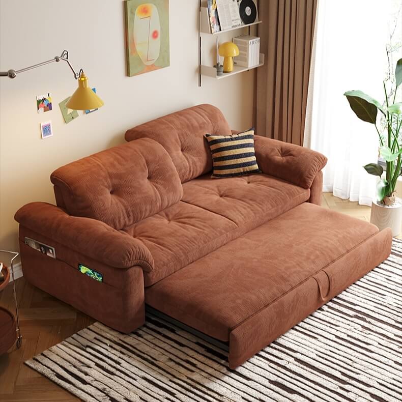 Space-Saving Sofa Bed With Carbon Steel Frame