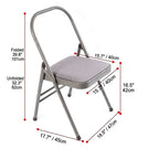 Space-Saving Yoga Folding Chair For Pilates Support And Home Practice