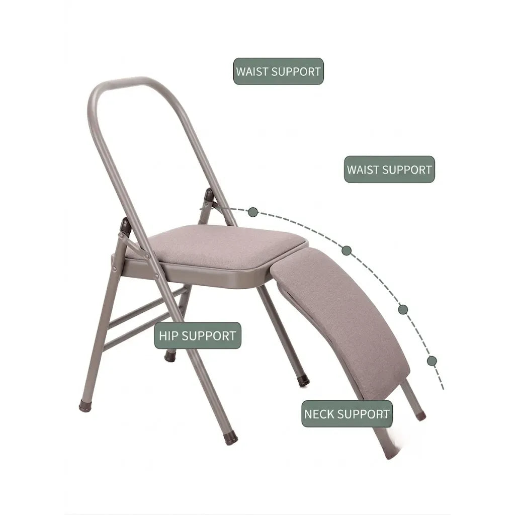 Space-Saving Yoga Folding Chair For Pilates Support And Home Practice