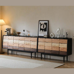 Spacious Storage Sideboard in Red Oak/Walnut/Ash Wood