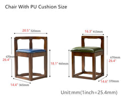 Square Dining Set With Solid Wood Top And Cushioned Chairs