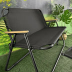 Stable, Lightweight Outdoor Folding Lounge Bench with Integrated Carry Strap