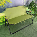 Stable, Lightweight Outdoor Folding Lounge Bench with Integrated Carry Strap
