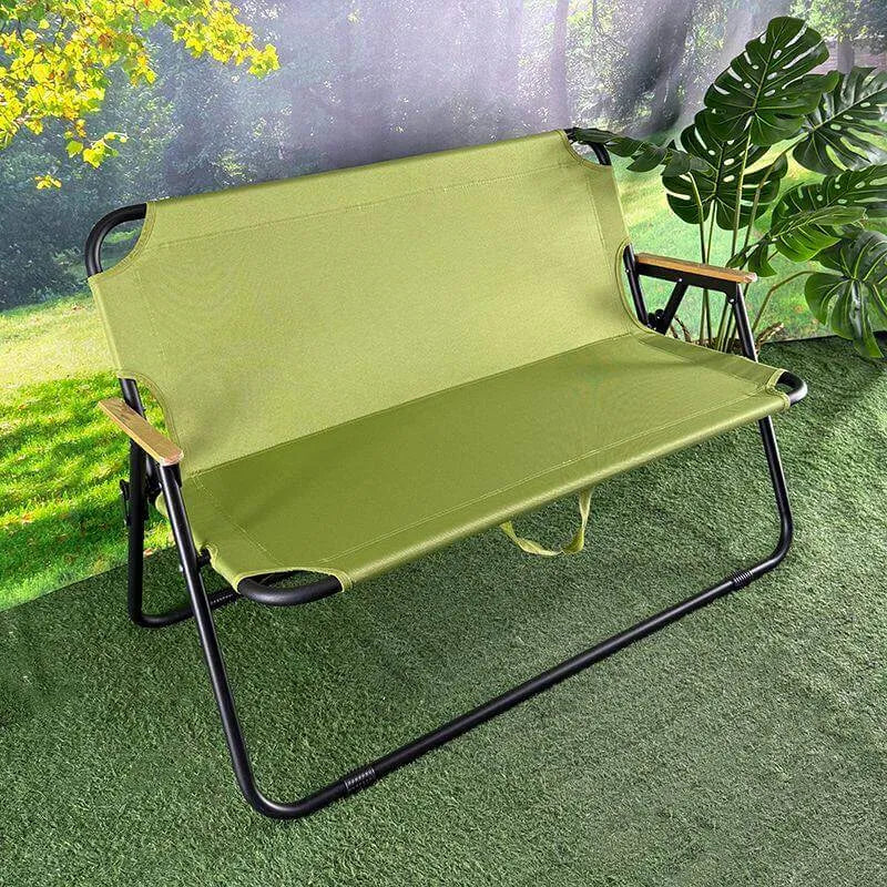 Stable, Lightweight Outdoor Folding Lounge Bench with Integrated Carry Strap