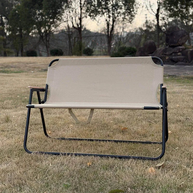 Stable, Lightweight Outdoor Folding Lounge Bench with Integrated Carry Strap Image secondaire du produit