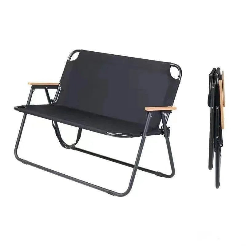 Stable, Lightweight Outdoor Folding Lounge Bench with Integrated Carry Strap