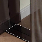 Stain-Resistant Lucite Console Table with Fluted Pedestal Base