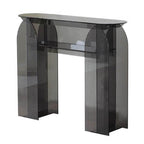 Stain-Resistant Lucite Console Table with Fluted Pedestal Base