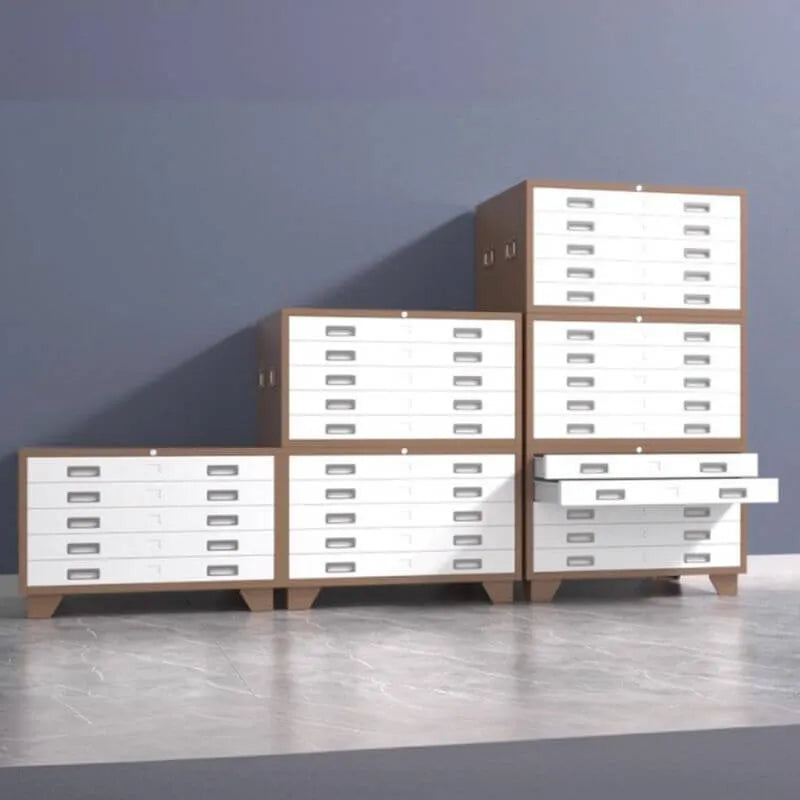 Steel Filing Cabinet Series With Soft-Close Drawers And Key Lock