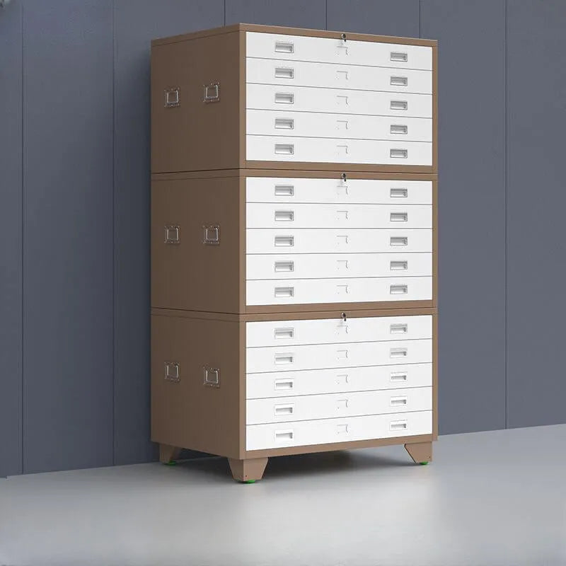 Steel Filing Cabinet Series With Soft-Close Drawers And Key Lock