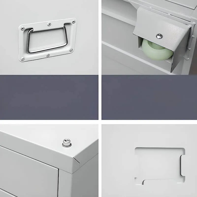 Steel Filing Cabinet Series With Soft-Close Drawers And Key Lock