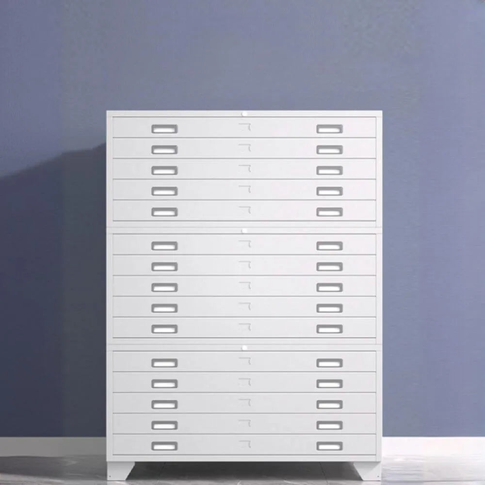Steel Filing Cabinet Series With Soft-Close Drawers And Key Lock