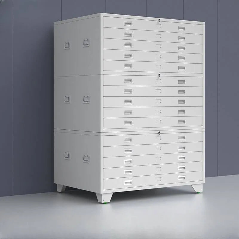 Steel Filing Cabinet Series With Soft-Close Drawers And Key Lock