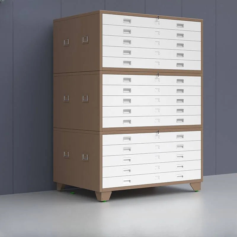 Steel Filing Cabinet Series With Soft-Close Drawers And Key Lock