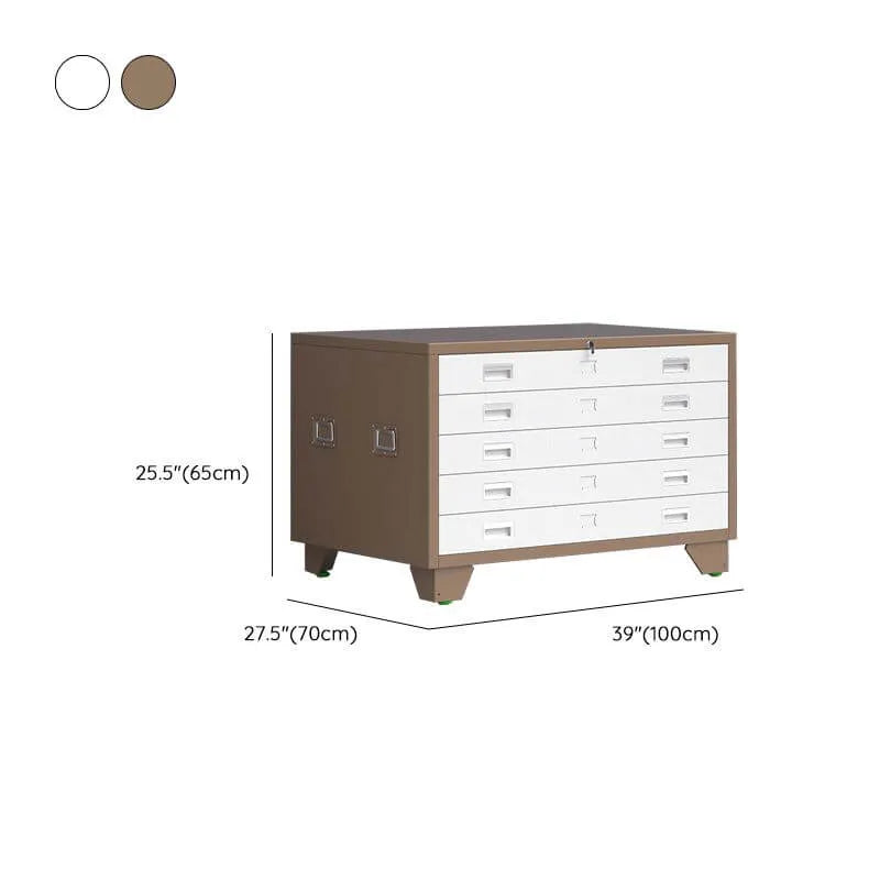 Steel Filing Cabinet Series With Soft-Close Drawers And Key Lock Dimensions